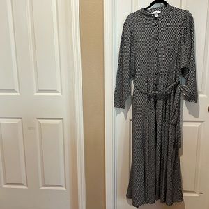 TREND LYOCELL BLEND SPOTTED SHIRT DRESS